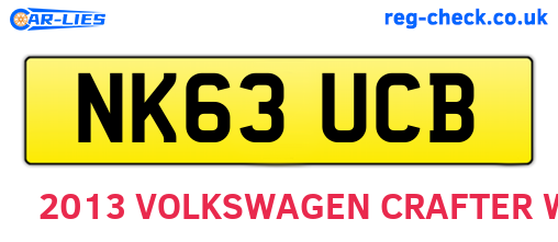 NK63UCB are the vehicle registration plates.