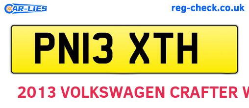 PN13XTH are the vehicle registration plates.