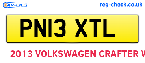 PN13XTL are the vehicle registration plates.
