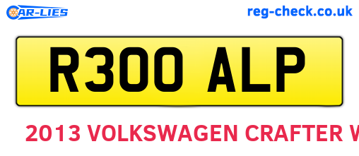 R300ALP are the vehicle registration plates.