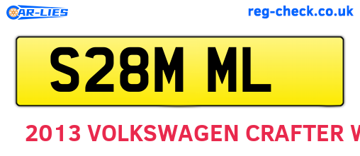 S28MML are the vehicle registration plates.