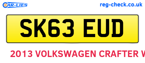 SK63EUD are the vehicle registration plates.