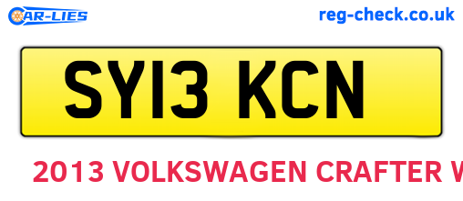SY13KCN are the vehicle registration plates.