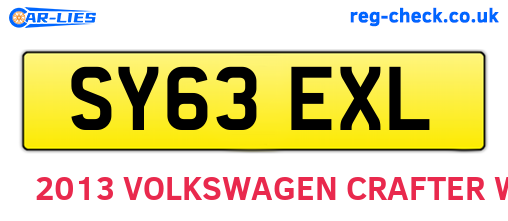 SY63EXL are the vehicle registration plates.