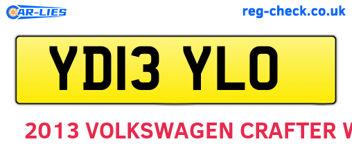 YD13YLO are the vehicle registration plates.
