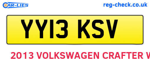 YY13KSV are the vehicle registration plates.