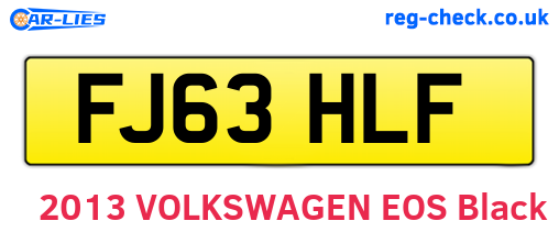 FJ63HLF are the vehicle registration plates.