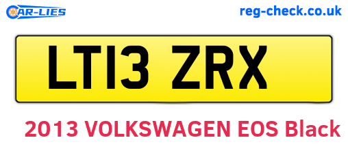LT13ZRX are the vehicle registration plates.