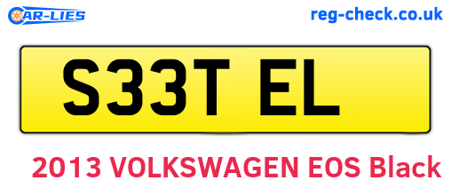 S33TEL are the vehicle registration plates.