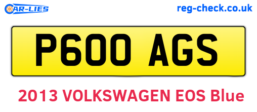P600AGS are the vehicle registration plates.