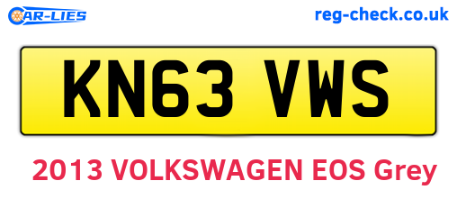 KN63VWS are the vehicle registration plates.