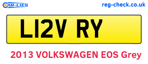 L12VRY are the vehicle registration plates.