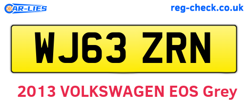 WJ63ZRN are the vehicle registration plates.