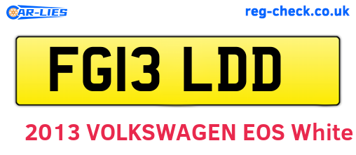 FG13LDD are the vehicle registration plates.