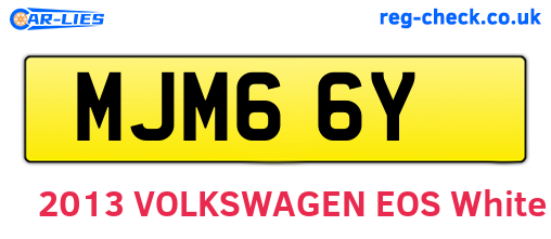 MJM66Y are the vehicle registration plates.