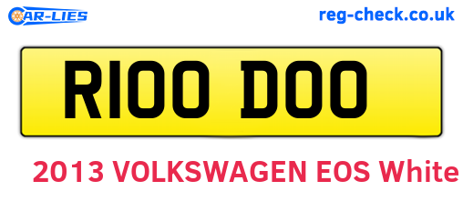 R100DOO are the vehicle registration plates.