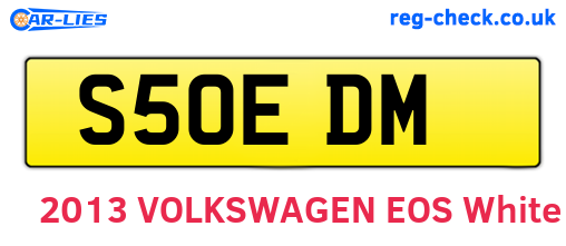 S50EDM are the vehicle registration plates.