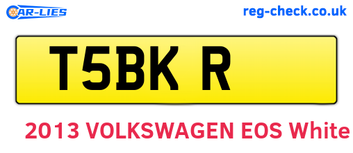 T5BKR are the vehicle registration plates.