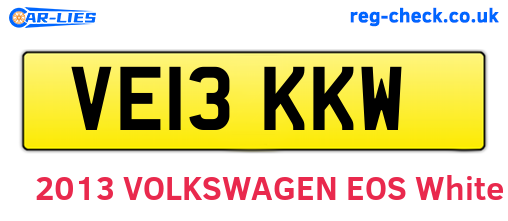 VE13KKW are the vehicle registration plates.