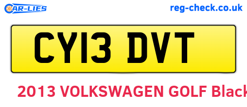 CY13DVT are the vehicle registration plates.