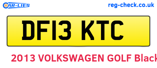 DF13KTC are the vehicle registration plates.