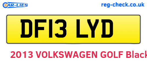 DF13LYD are the vehicle registration plates.