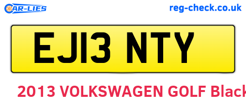 EJ13NTY are the vehicle registration plates.