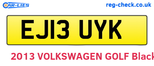 EJ13UYK are the vehicle registration plates.