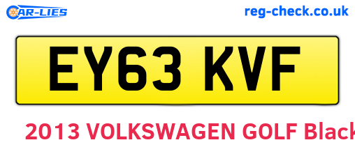 EY63KVF are the vehicle registration plates.