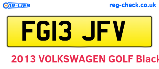 FG13JFV are the vehicle registration plates.