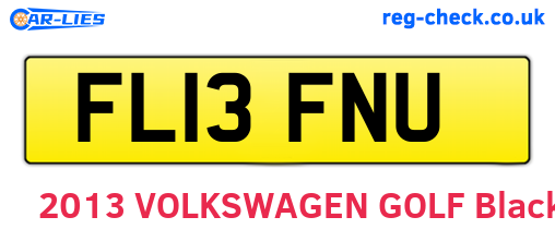 FL13FNU are the vehicle registration plates.