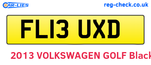 FL13UXD are the vehicle registration plates.