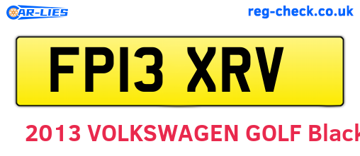 FP13XRV are the vehicle registration plates.