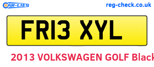 FR13XYL are the vehicle registration plates.