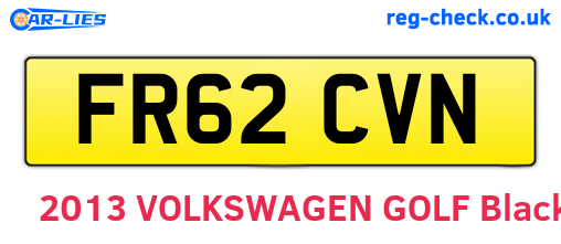 FR62CVN are the vehicle registration plates.