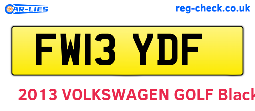 FW13YDF are the vehicle registration plates.