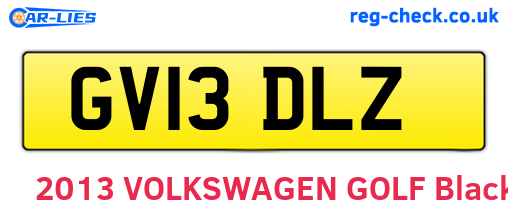 GV13DLZ are the vehicle registration plates.