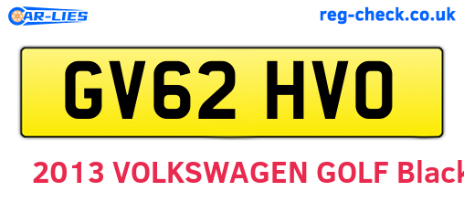GV62HVO are the vehicle registration plates.