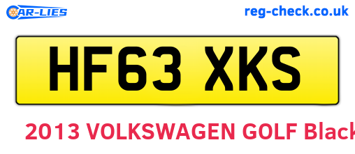 HF63XKS are the vehicle registration plates.