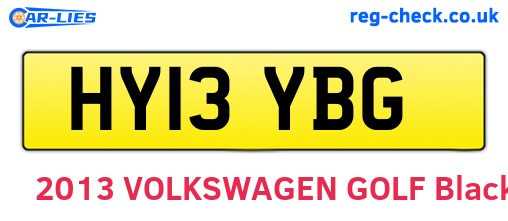 HY13YBG are the vehicle registration plates.