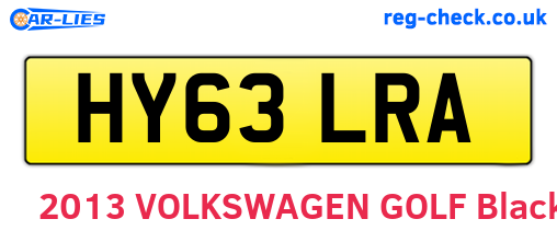 HY63LRA are the vehicle registration plates.