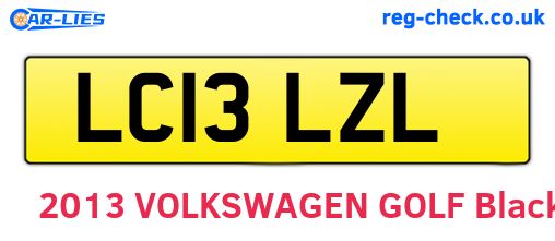 LC13LZL are the vehicle registration plates.