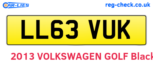 LL63VUK are the vehicle registration plates.