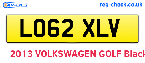 LO62XLV are the vehicle registration plates.