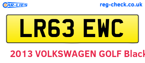 LR63EWC are the vehicle registration plates.
