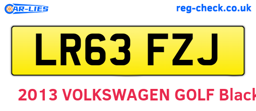 LR63FZJ are the vehicle registration plates.