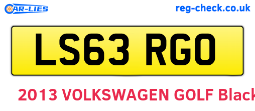 LS63RGO are the vehicle registration plates.