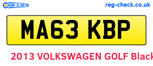 MA63KBP are the vehicle registration plates.