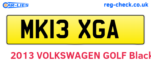 MK13XGA are the vehicle registration plates.