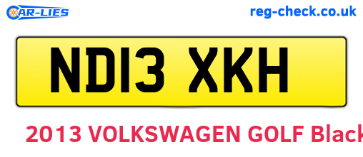 ND13XKH are the vehicle registration plates.